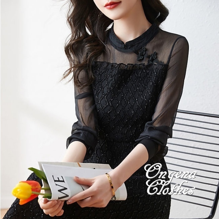 ☆ドイツ発*ZARA*新作*タイネックフリルワンピ/CHOCO☆ ☆ドイツ発*ZARA*新作*タイネックフリルワンピ/CHOCO☆