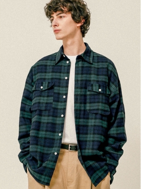 TWN正規品★25SS★Steer チェックシャツ マーカ marka 25ss チェックシャツハイツイステッドオンブレー