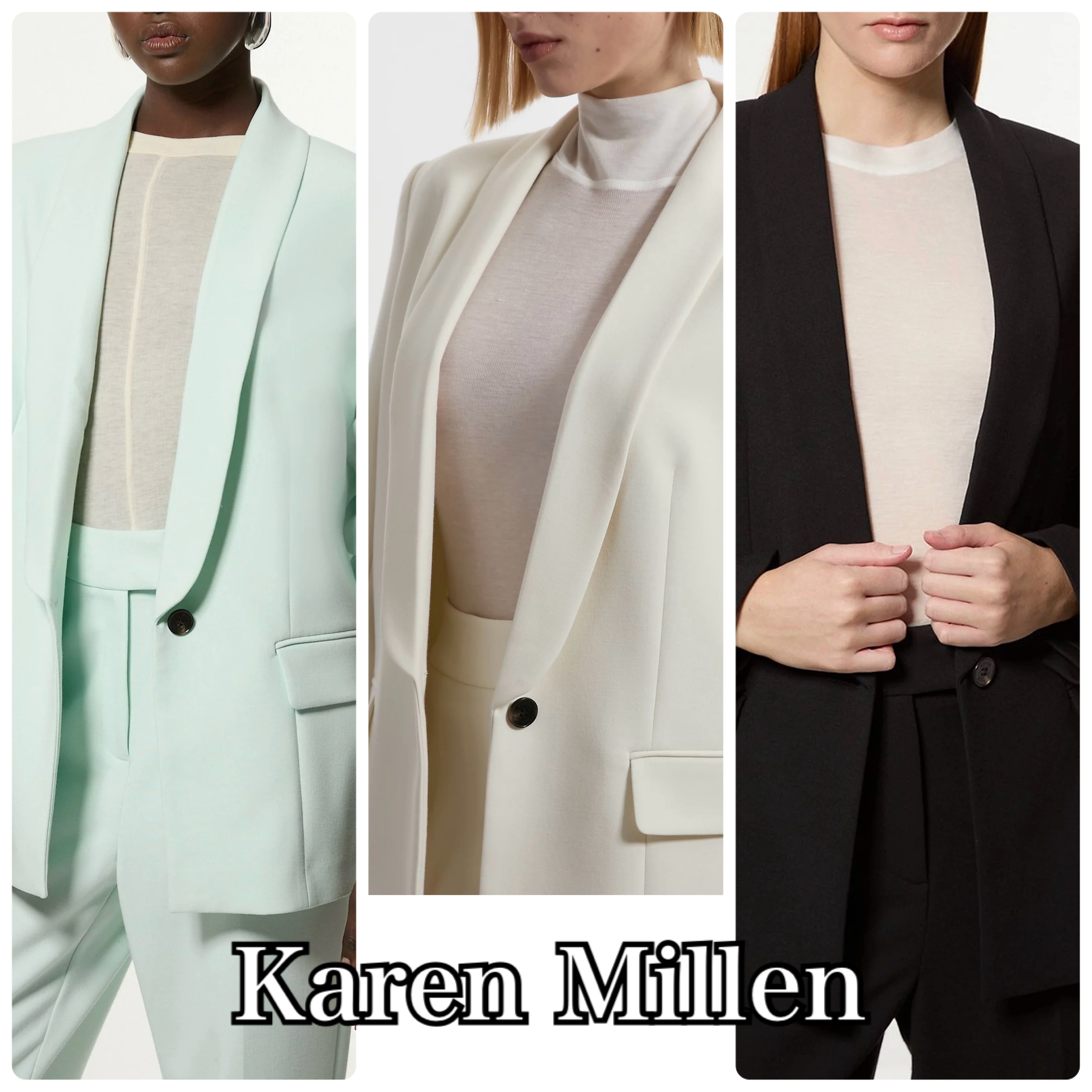 【Karen Millen】ストレッチ テーラード シングル ブレザー