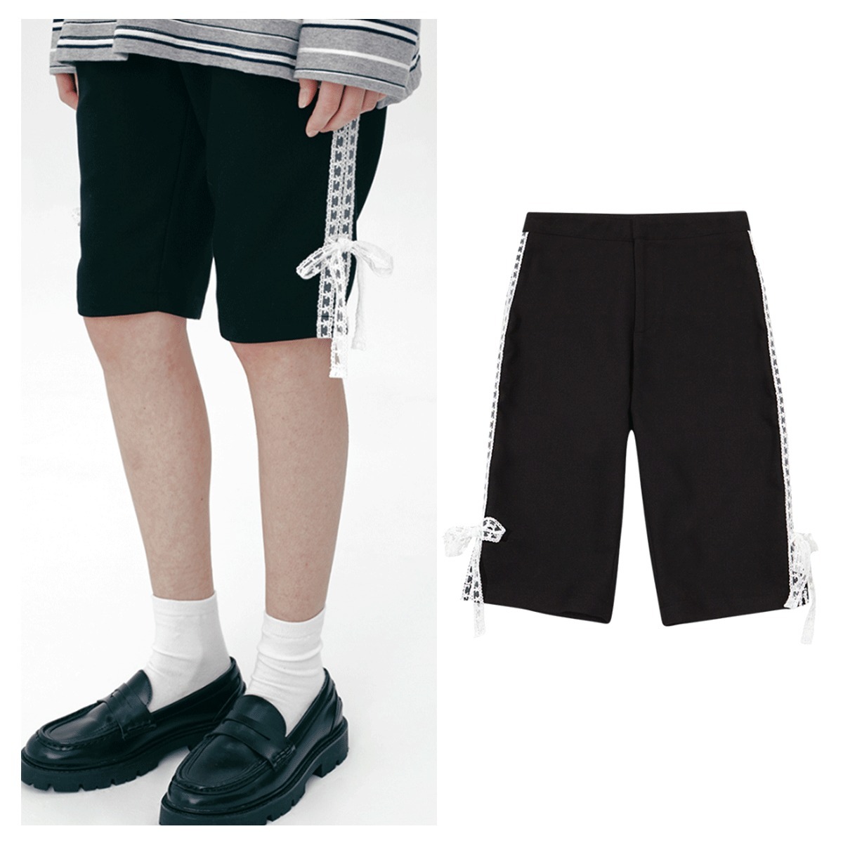ショートパンツ MARGARIN FINGERS LACE CAPRI PANTS 5BNY513