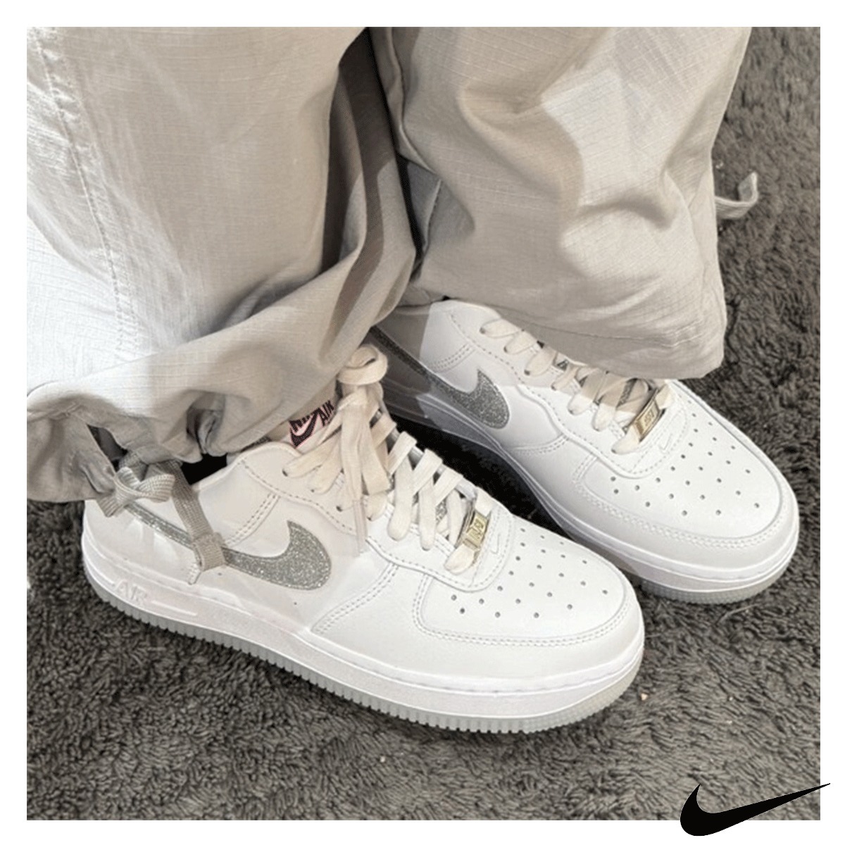 大人気! ★ (W) Nike Air Force 1 Low '07 LX White Cool Grey