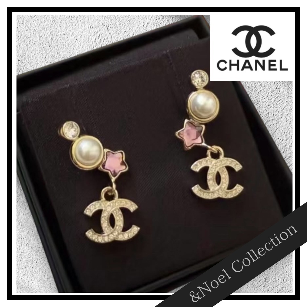 【揺れる*CCロゴ×星ピンク♡】CHANEL*ピアス