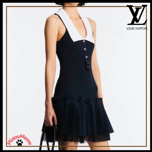 【ボディラインが引き立つ♪】Louis Vuitton★リブニット ドレス