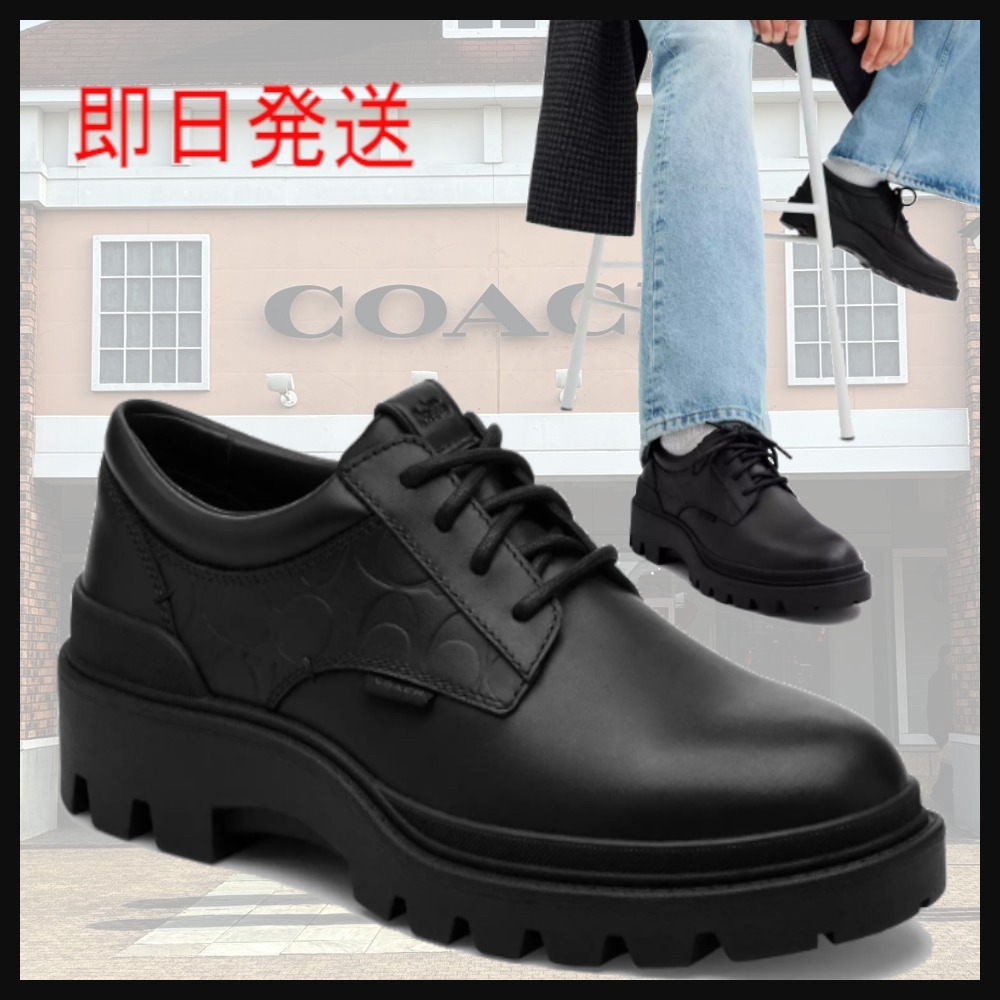 ☆COACH☆即日発送 キャメロン ダービー・シグネチャー レザー