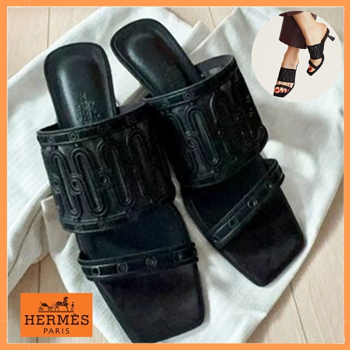 【エレガントに足元を飾る】HERMES Joia 55 サンダル