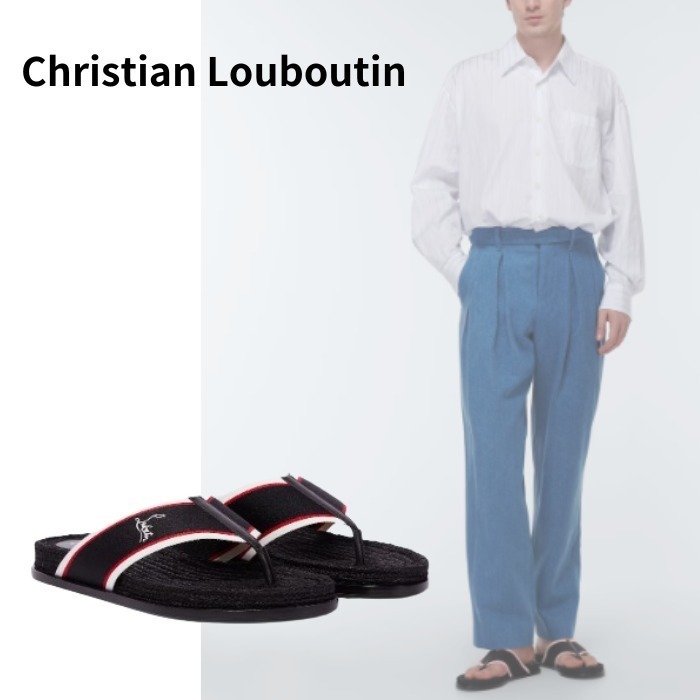 【Christian Louboutin】ホットクロス スライド ブラック