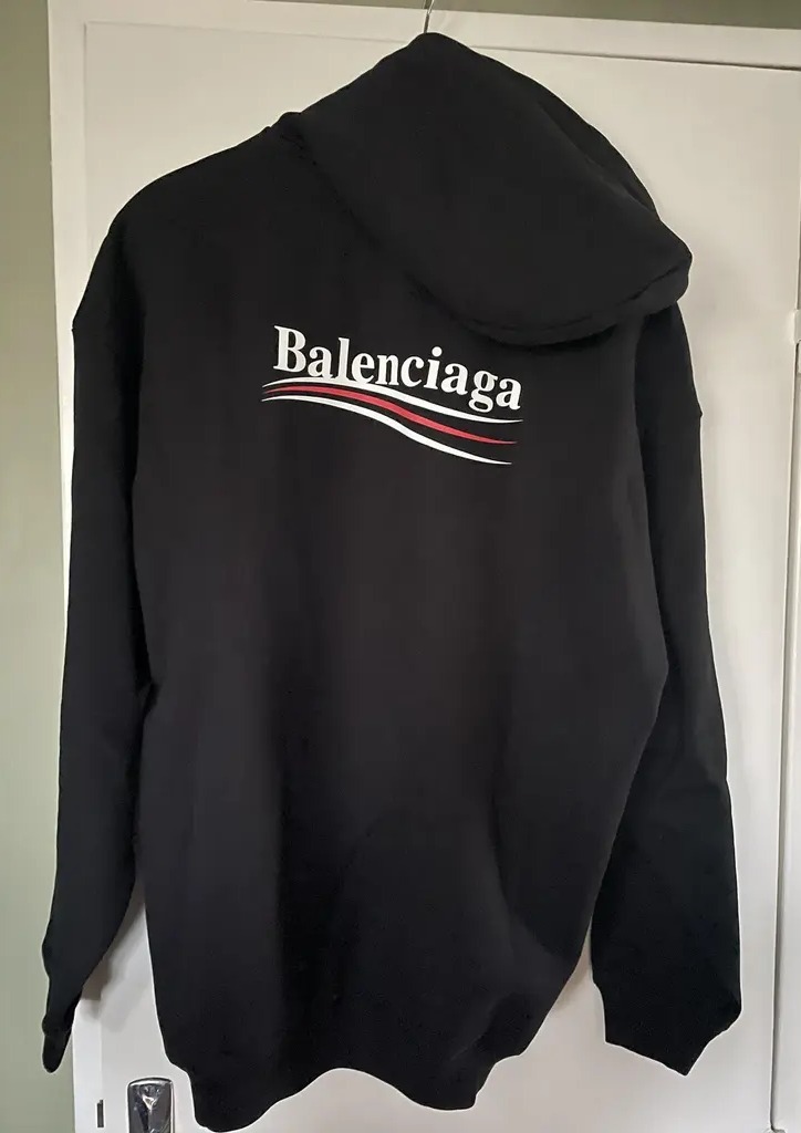 Size M★SALE★BALENCIAGA★人気ロゴポリティカルフーディ