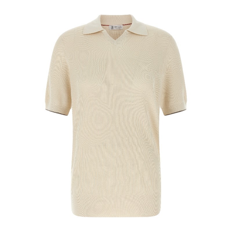 Tシャツ・カットソー BRUNELLO CUCINELLI Knitted polo shirt (M29400015 CXV04)