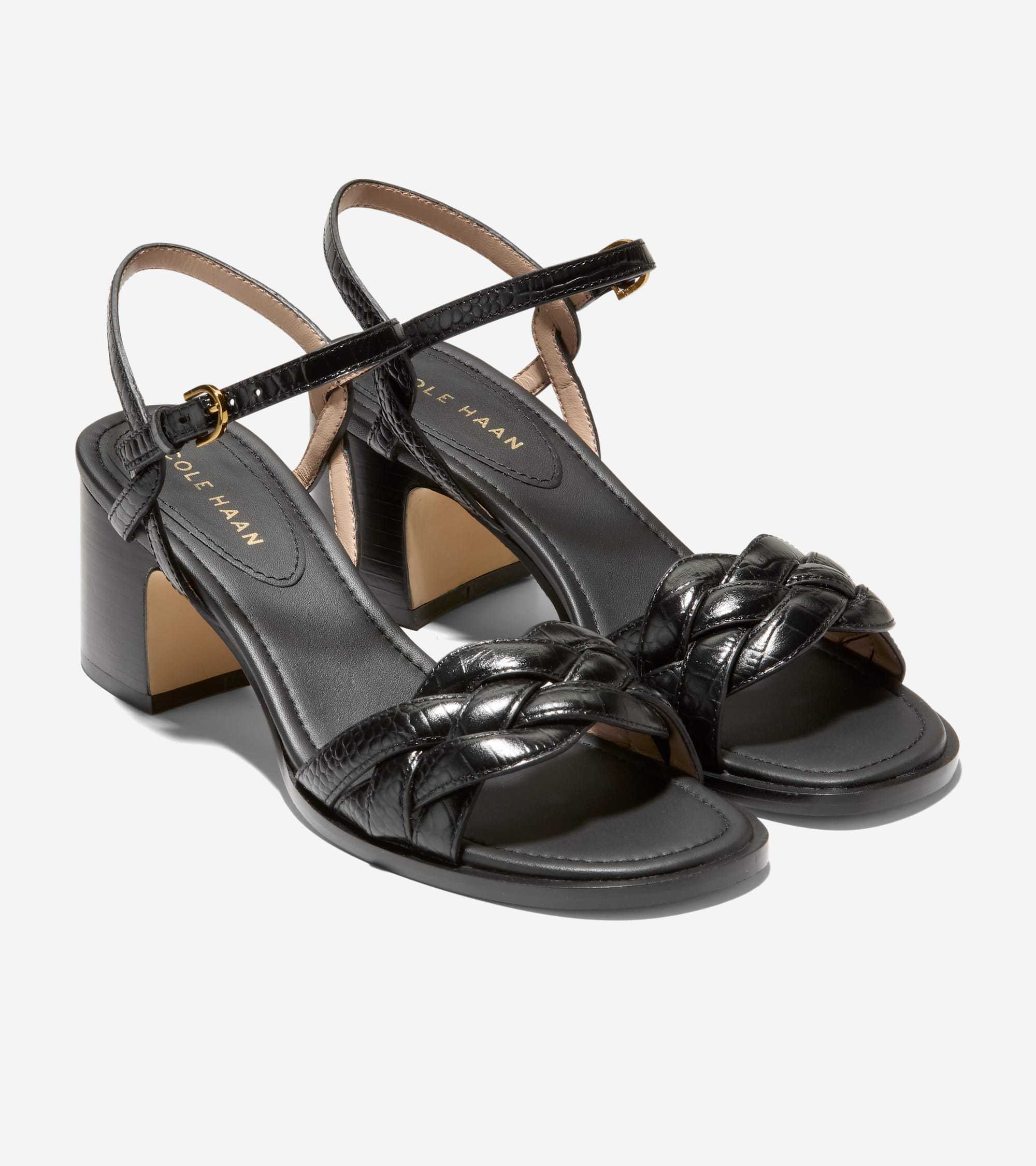 COLE HAAN アンブローズ ブレイデッド サンダル（ブラック）