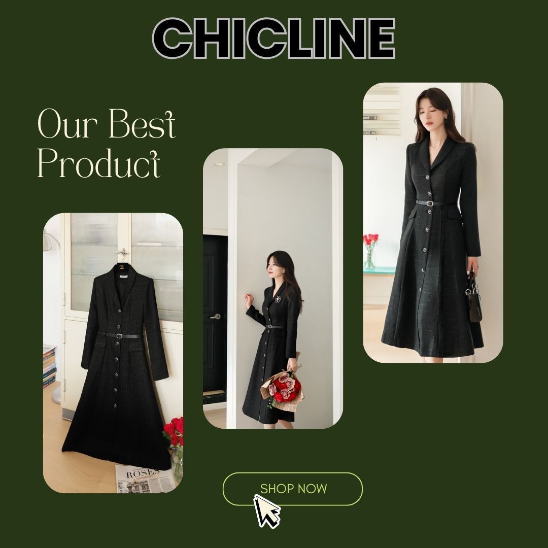 CHICLINE[チックライン] Smulders shawl collar dress