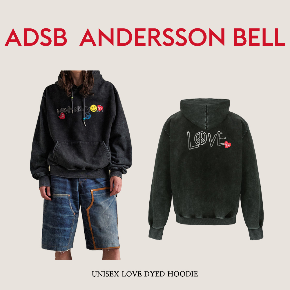 【ANDERSSON BELL】 UNISEX LOVE DYED HOODIE