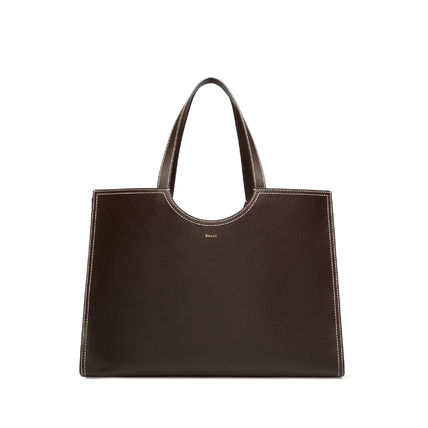 Bally - BALLY(バリー) トートバッグ - ダークブラウン レザーの