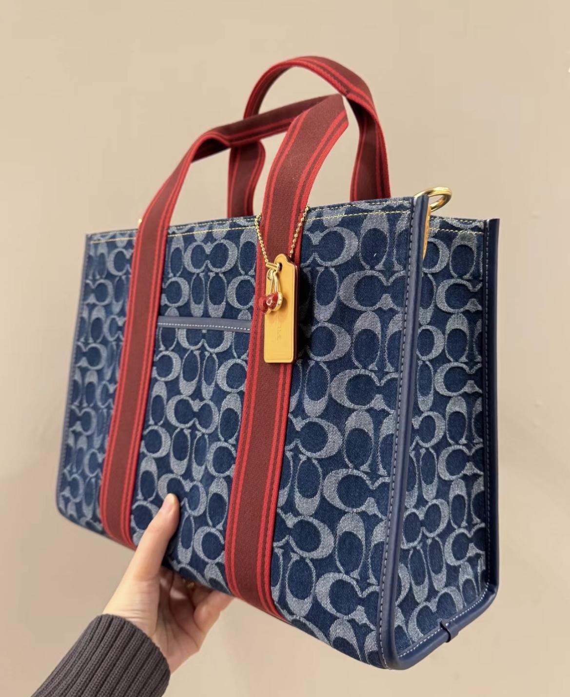 COACH】スミス トートバッグ シグネチャー デニム ☆ 3WAY
