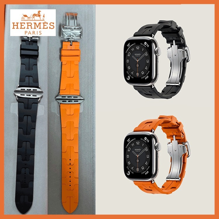 【上品で使いやすさ◎】HERMES Apple Watch ラバーバンド 42mm