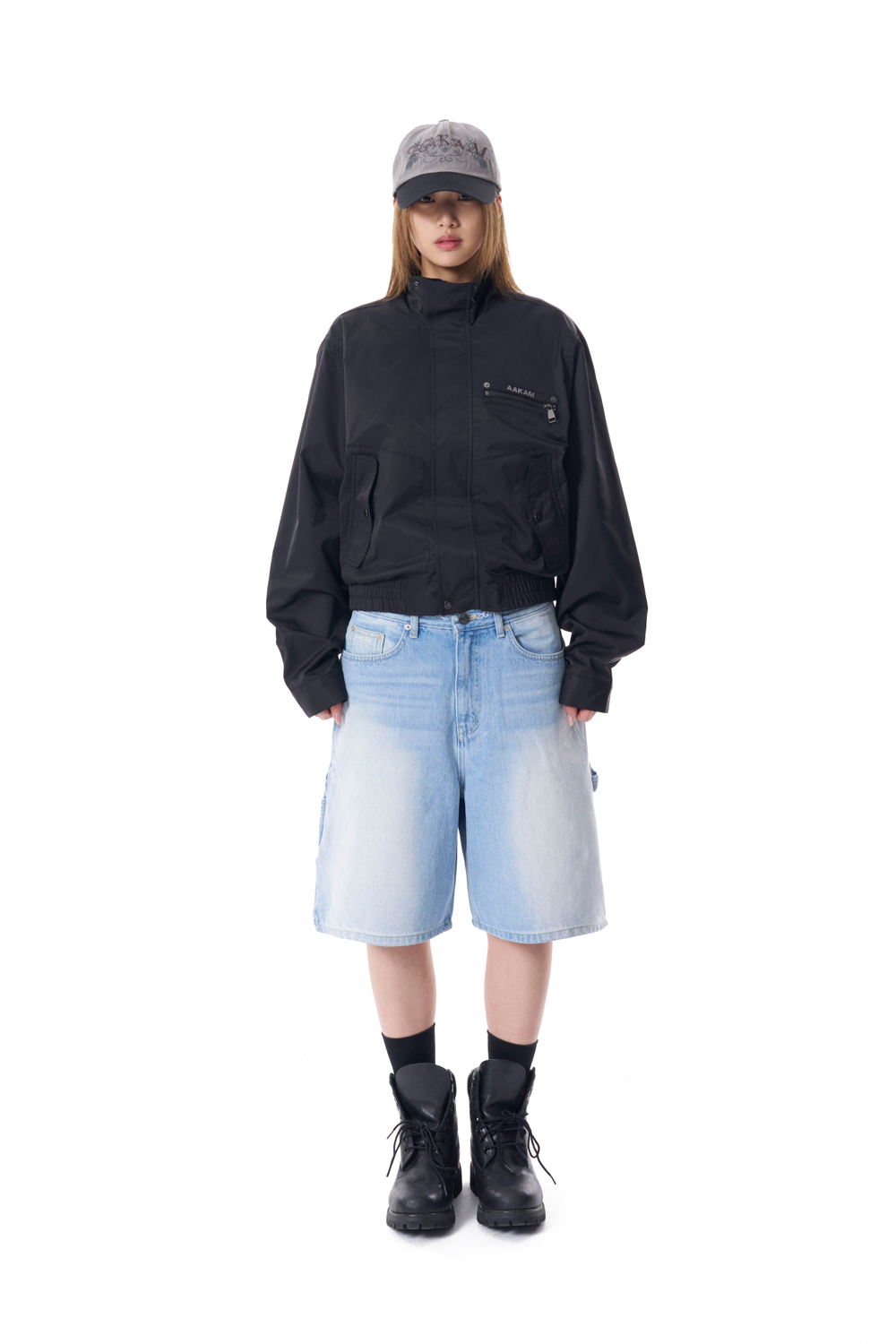 【AAKAM】High-Neck Button Jacket★男女兼用★韓国人気★追跡付 AAKAM】High-Neck Button Jacket☆男女兼用☆韓国人気☆追跡付