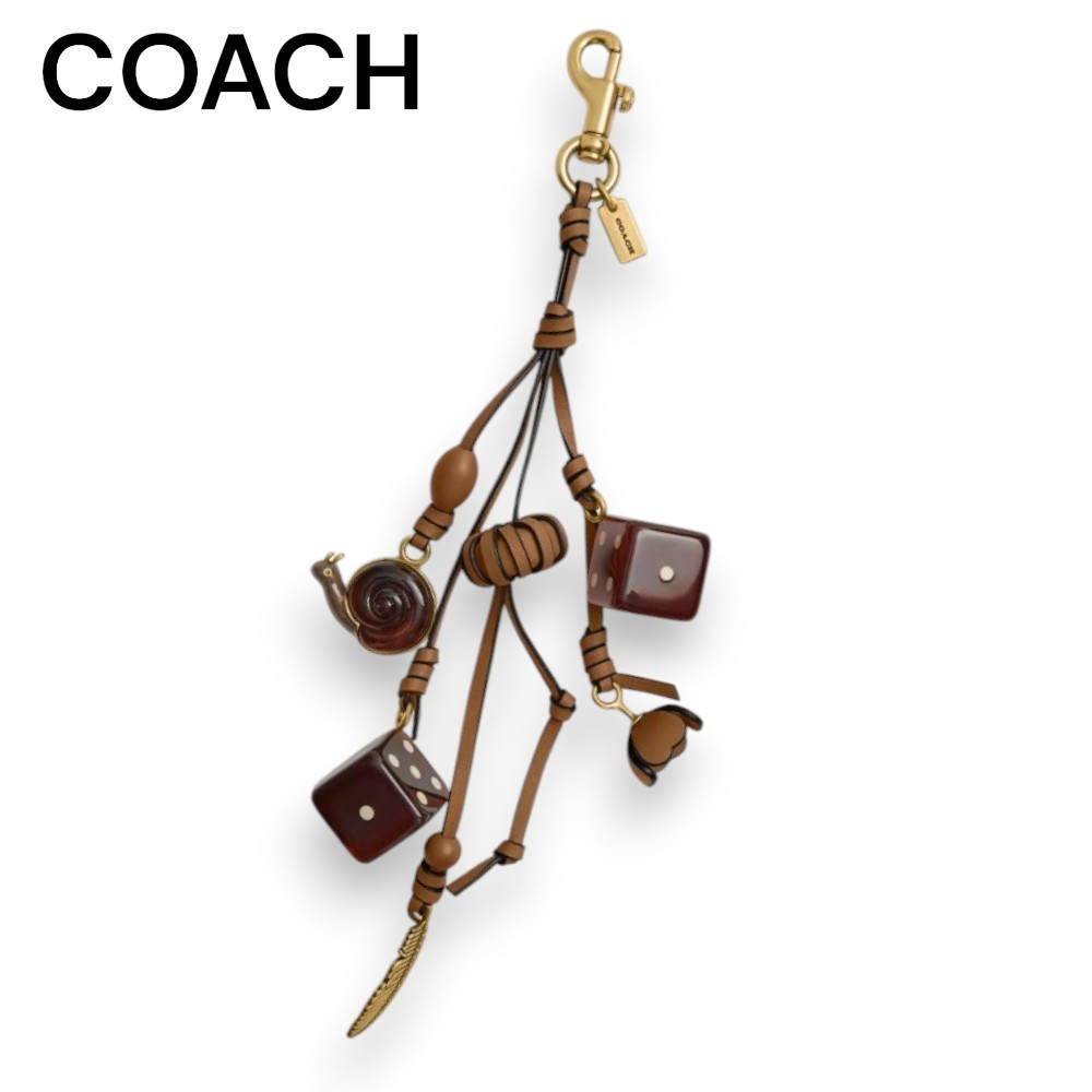 カタツムリと羽♪【Coach】Cluster Dice バッグチャーム