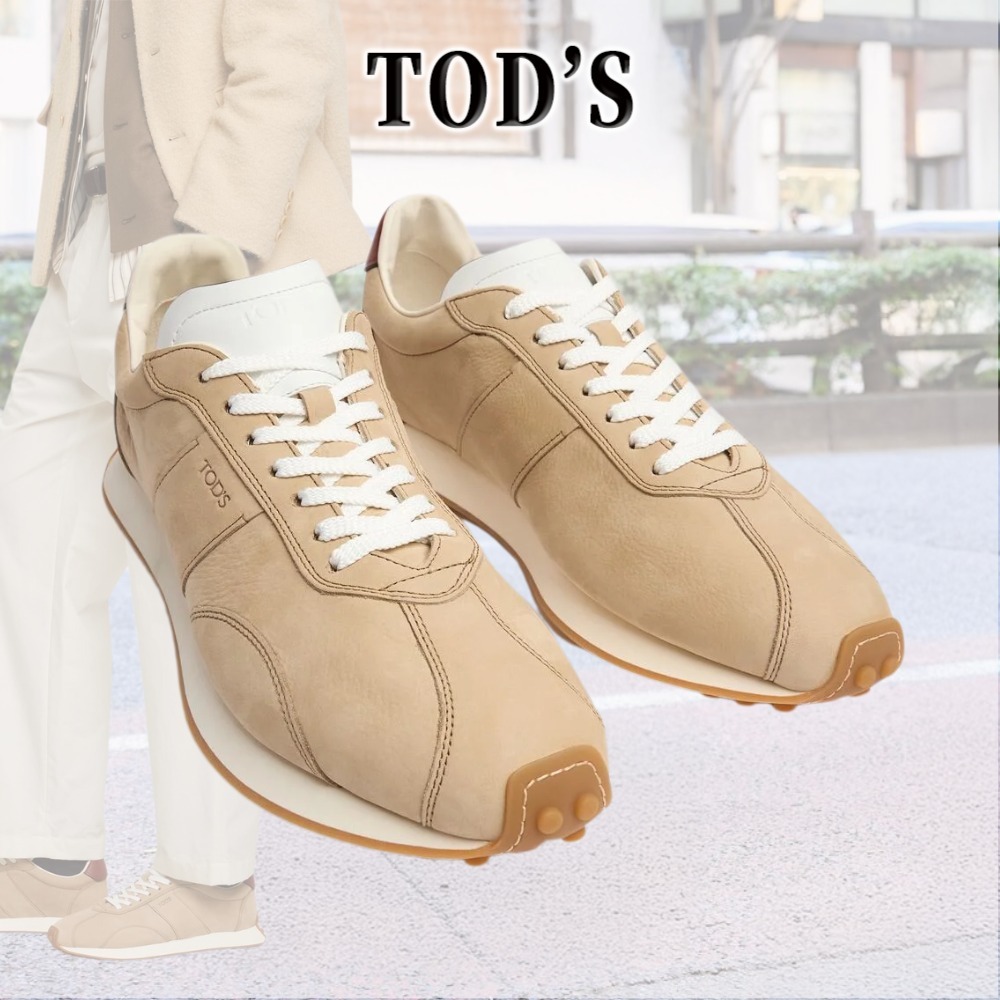 【スポーティで洗練されたデザイン】 TOD'S スエードスニーカー