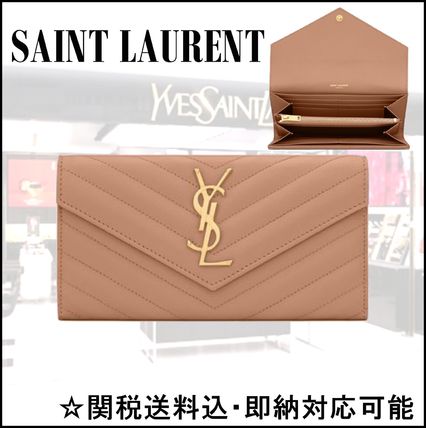 ピンク系 Saint Laurent(サンローラン) 長財布(レディース