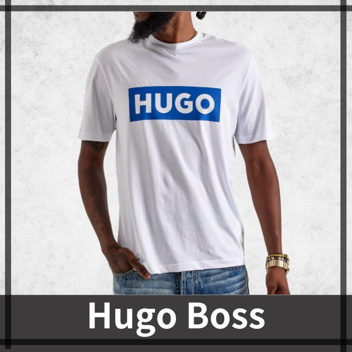 【Hugo Boss】ヒューゴ Nico ロゴ コットン ホワイト Tシャツ