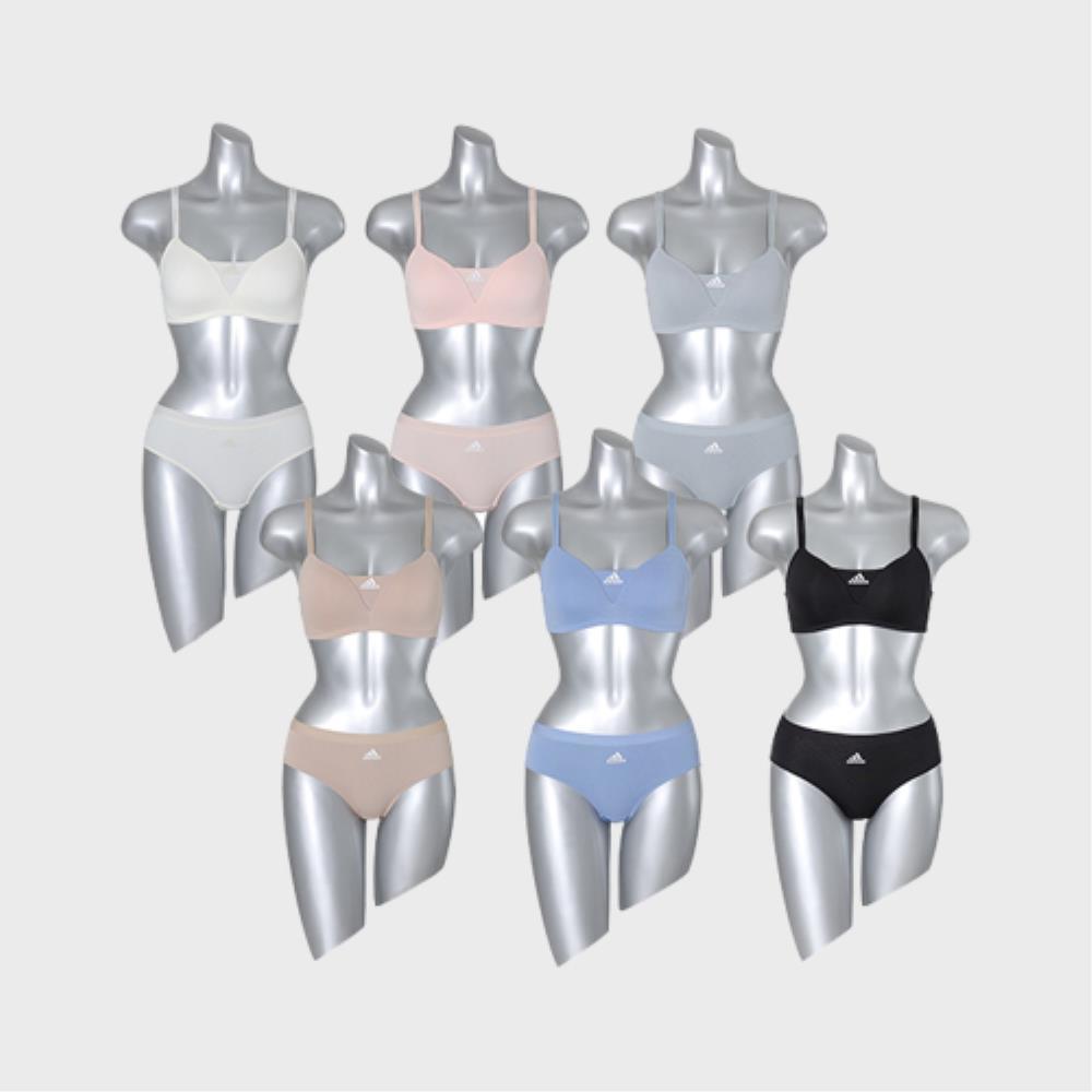 ブラジャー＆ショーツ ^adidas^ No-wire mesh support bra and panties 6 sets AOFYBBN