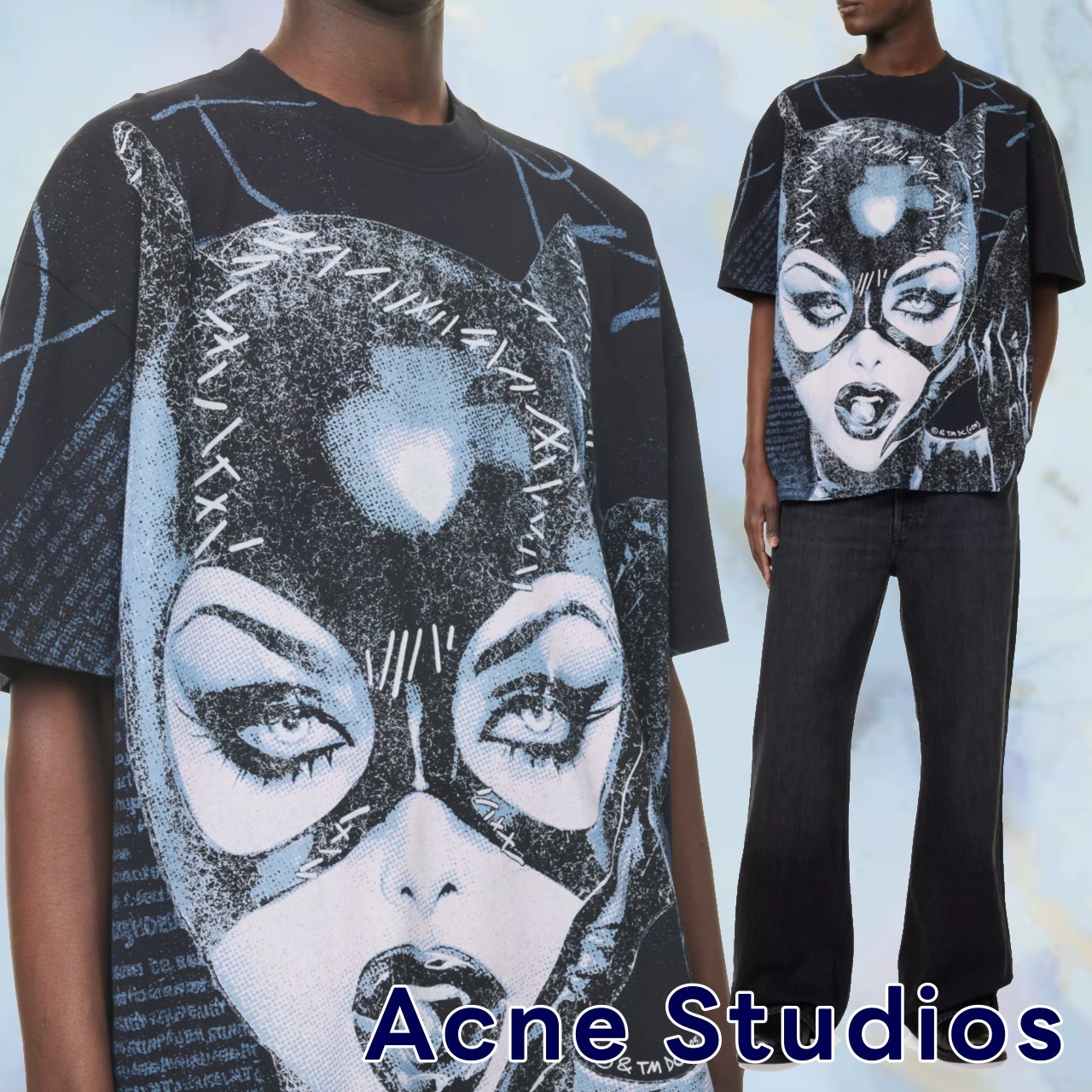 【Acne Studios】 グラフィックプリントコットンTシャツ