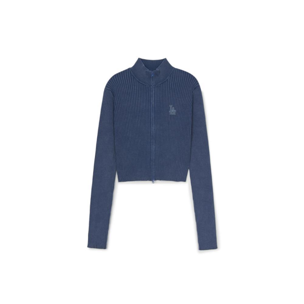 ダウンジャケット・コート MLB Women's Basic Vintage Washed Rib Zip-up Cardigan LA Indi