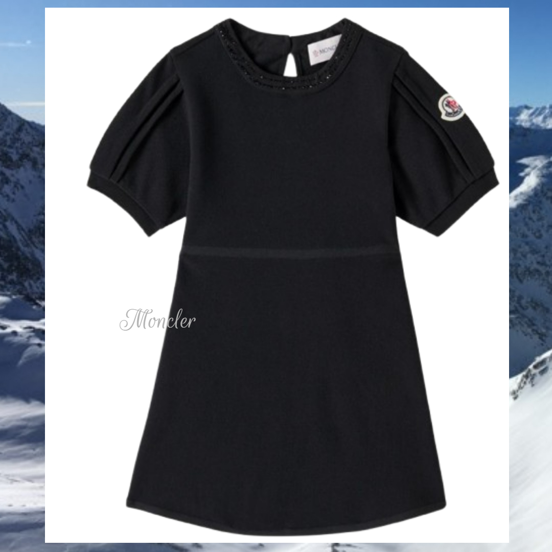 ☆MONCLER☆ クリスタルネック・ガールズピケドレス☆ 12A/14A