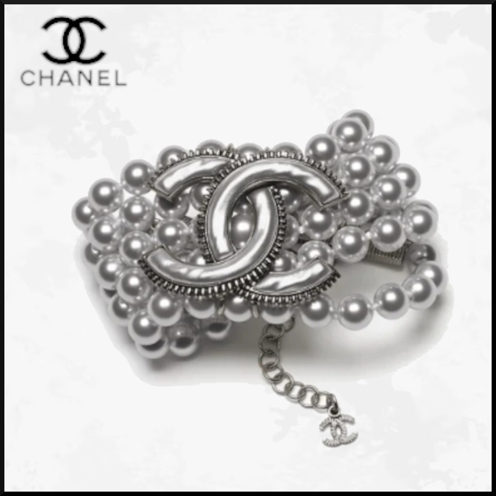 24/25AWシルバー & グレー♪【CHANEL】シャネルブレスレット