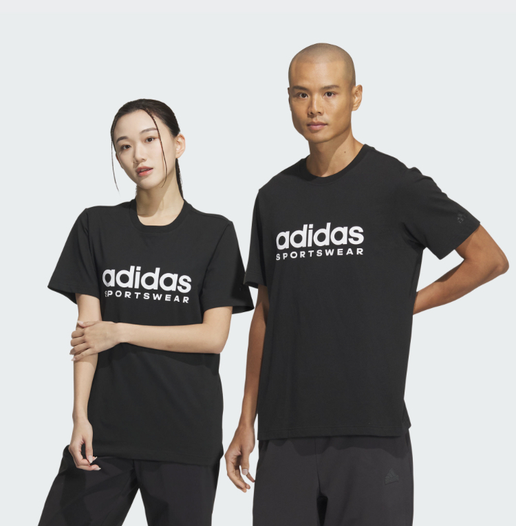 【adidas】ユニセックス◇ BIG LINEAR LOGO Tシャツ