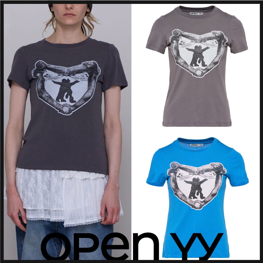【新発売】今週の市販 OPEN YY】 Product/Tシャツ YY_TheOpen (OPEN Tシャツ Hug&Heart トップス
