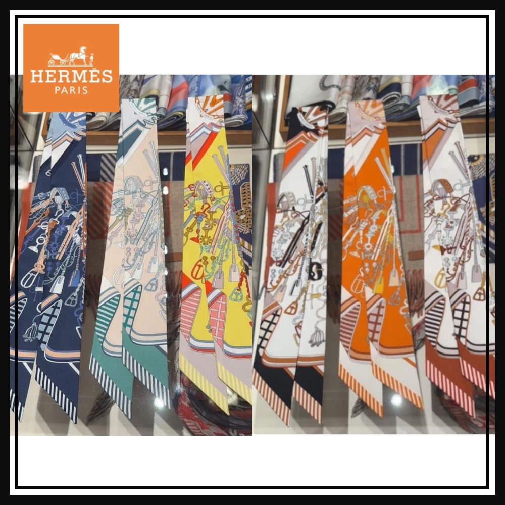【首元やバッグに合わせてオシャレ度UP♡】HERMES ツイリー