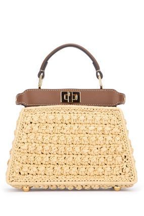【送料関税込み】FENDI ピーカブーISeeU プチバッグ ラフィア
