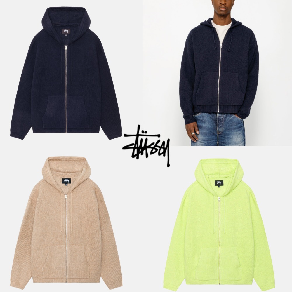 【STUSSY】 ★ HOODED ZIP SWEATER ★ 品切れ注意