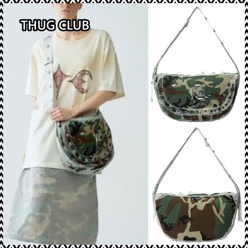《THUG CLUB》 Burnt Bio Army Messenger Bag
