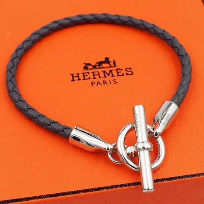 【編み込みデザイン♪】 HERMES《グレナンH ブレスレット 》