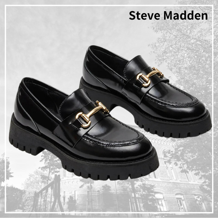高級感あるブラックレザー★Steve Madden★ローファー