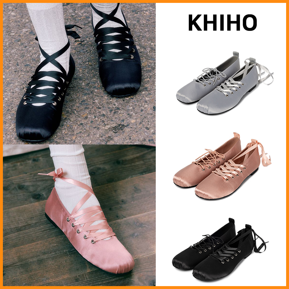 韓国大人気 【KHIHO】 DOLPHIN LACE UP FLATS