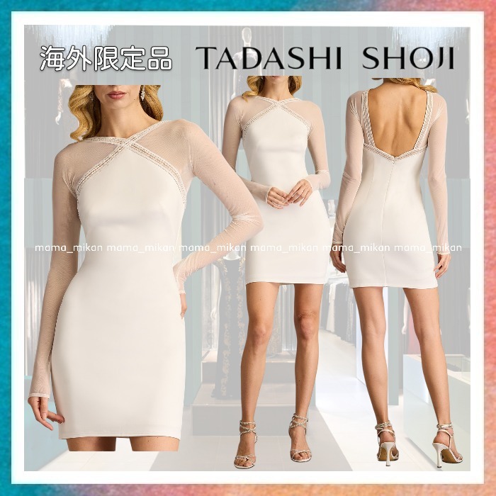 【Tadashi Shoji】シアースリーブの魅力的なミニドレス