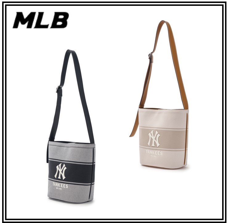 [ MLB ] バシチー レタリング キャンバス バケットバッグ