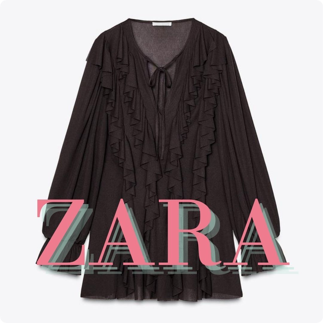 ZARA ショート丈フリルワンピース 4813/320