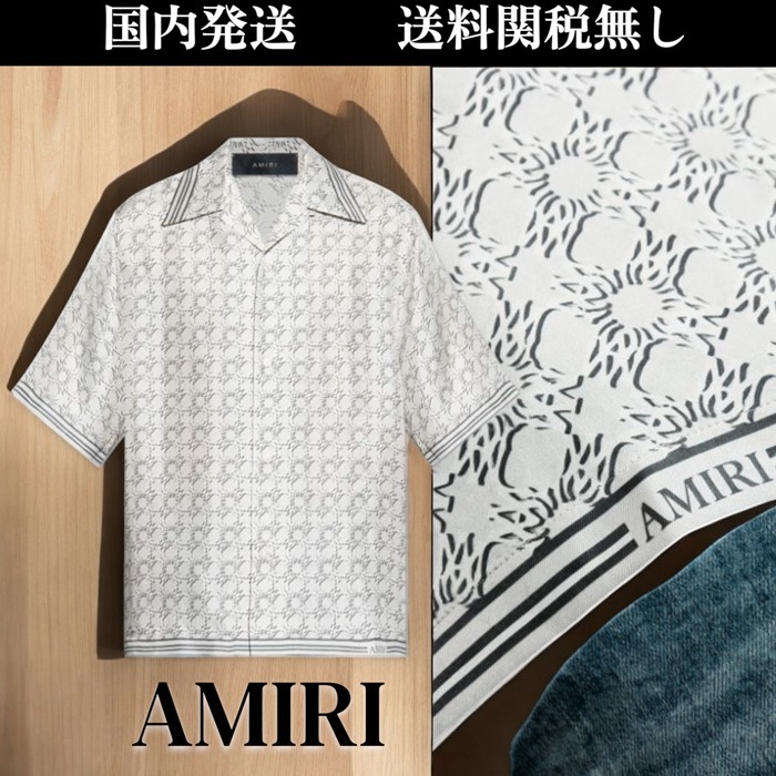 ◆Amiri◆マ・クワッド・デニム・ロゴ・シャツ AMIRI☆アメリ MA クワッドシャツ シルク