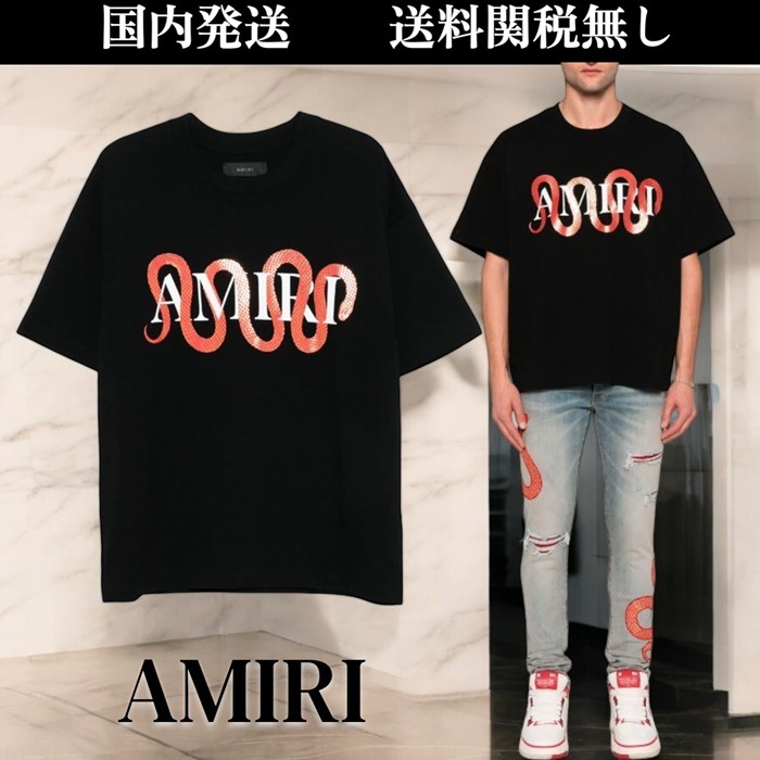 AMIRI★アミリ スネーク クルーネック ティー