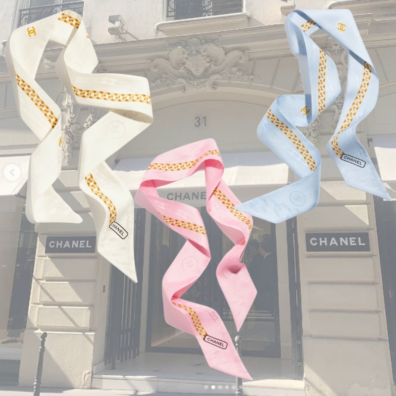★シャネルチェーンデザイン★【CHANEL】シルク ツイリー