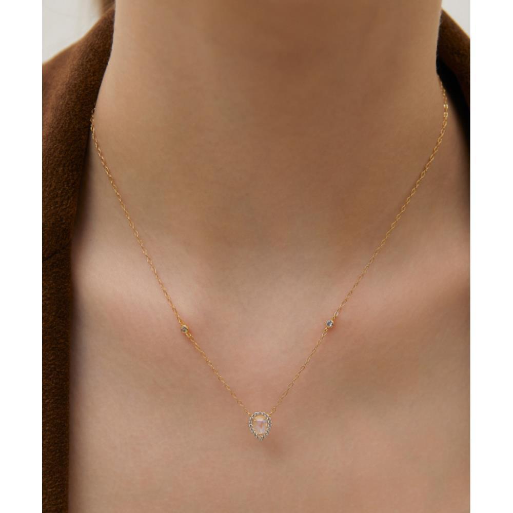 ☆TATIANA☆ Silver 925 tearlight pendant necklace NZ2457