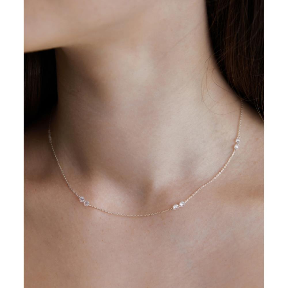 ☆TATIANA☆ Silver 925 Crystal Berry Link Chain Necklace NZ2