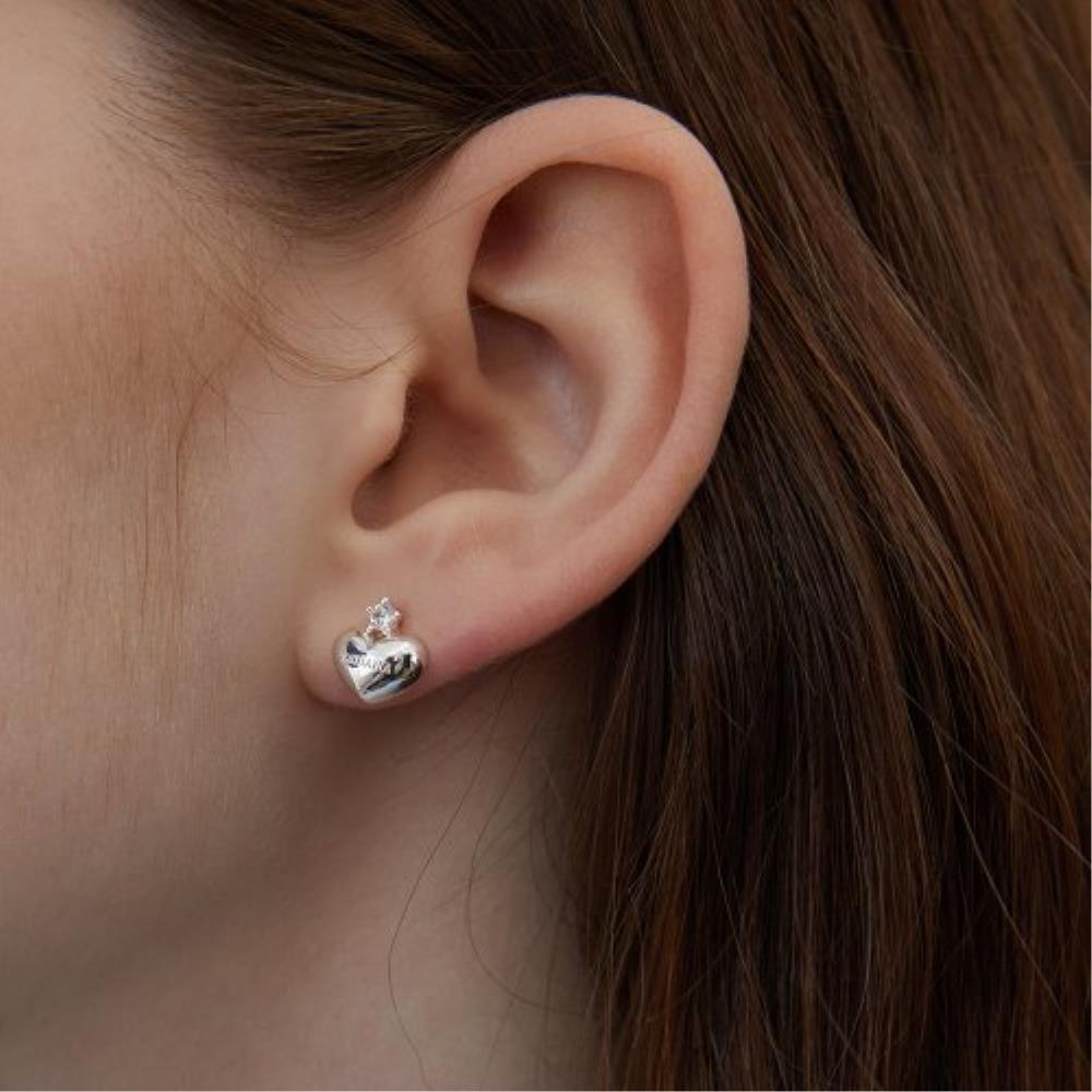 ☆TATIANA☆ Silver 925 twinkle point heart earrings EC1960