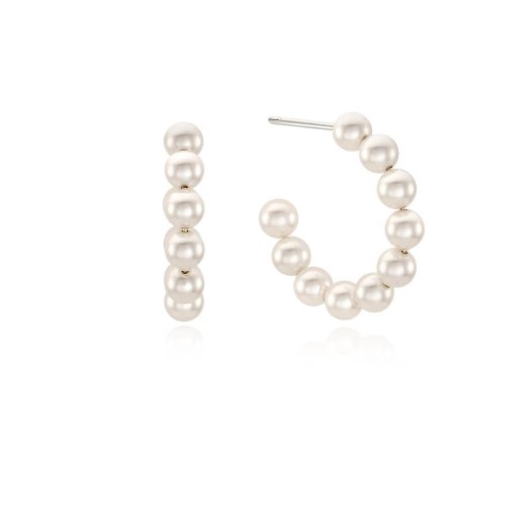 ☆TATIANA☆ Mono Pearl Hoop Earrings EC1478