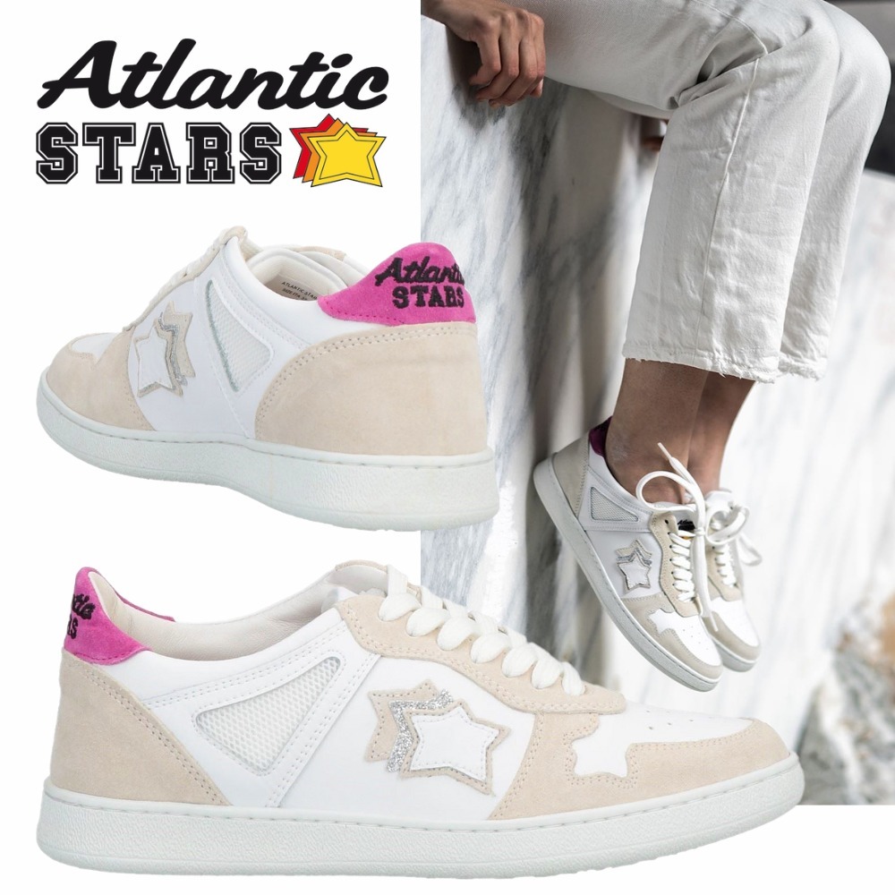 関税送料込♪Atlantic STARS/Vela ホワイト＆ピンク スニーカー