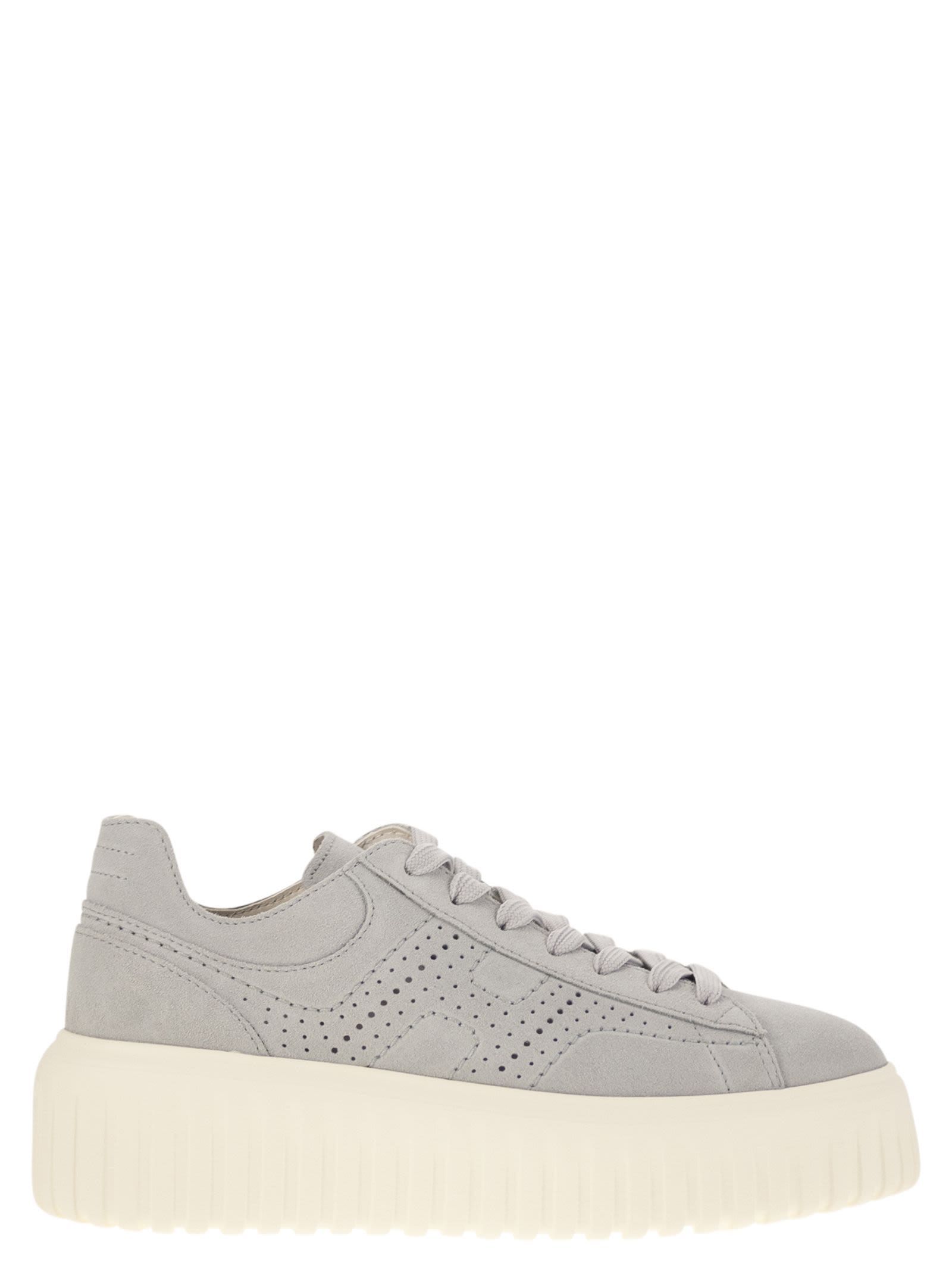 スニーカー HOGAN H-STRIPES - Suede trainers with perforated side H
