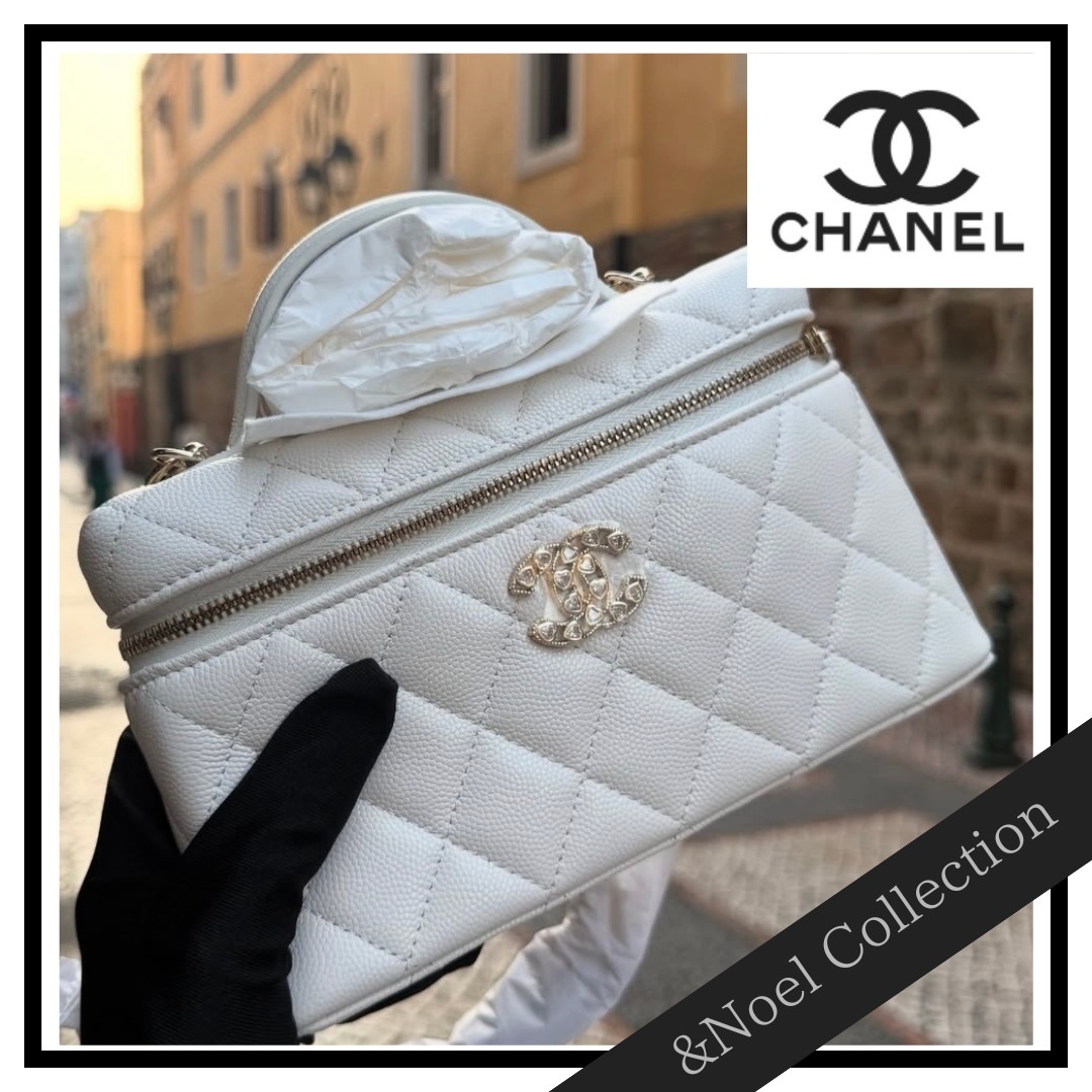【CCハートロゴがポイント♡】CHANEL ヴァニティバッグ 限定！ハートのCCロゴ♡】CHANEL *ロングバニティバッグ (CHANEL
